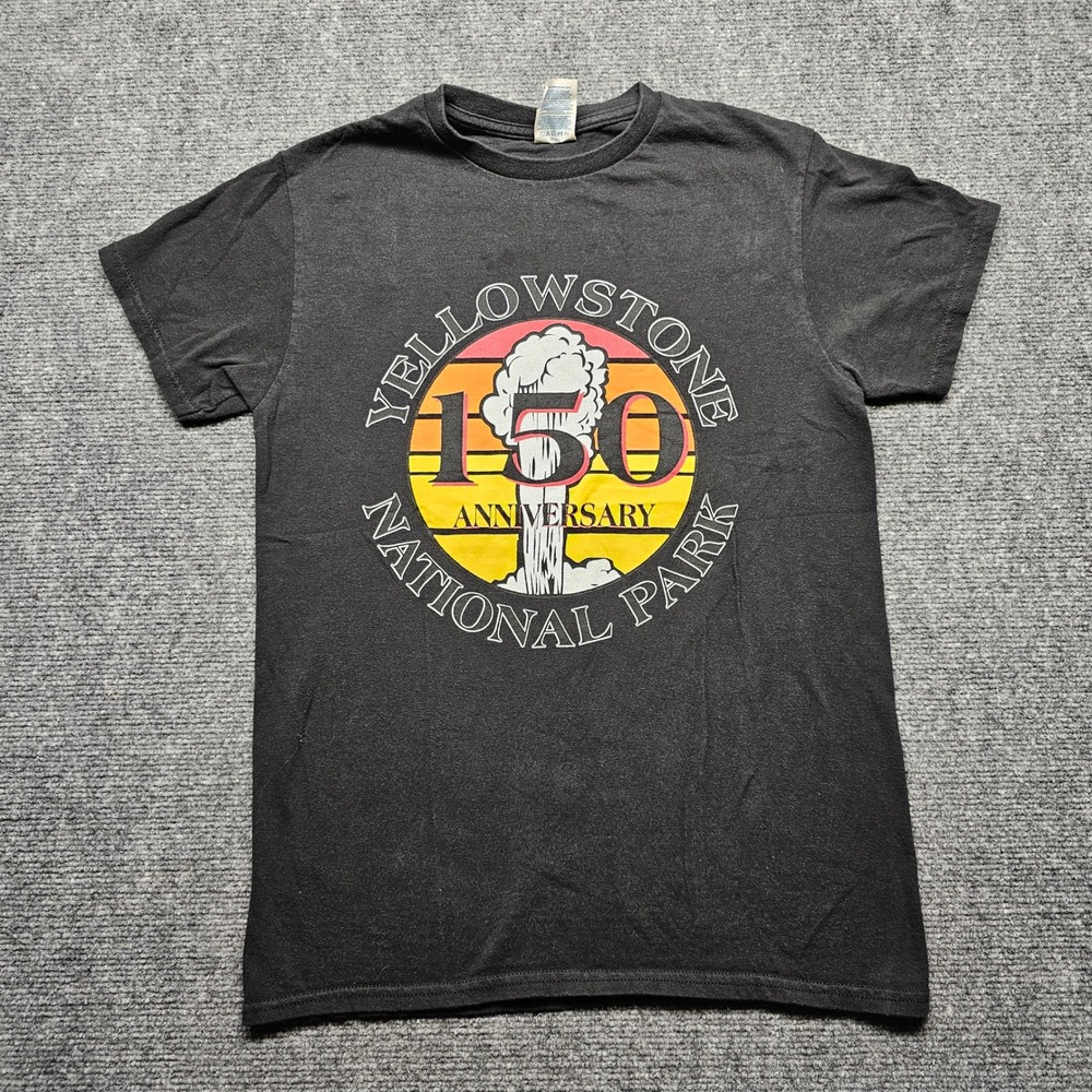 Yellowstone National Park 150 Anniversary T-Shirt Delta Pro Weight Small Gray